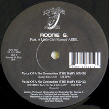 Load image into Gallery viewer, Roonie G Featuring A Little Girl Named Ariel : Voice Of A Nu Generation (The Baby Song) (12&quot;)