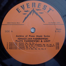 Load image into Gallery viewer, Ignacy Jan Paderewski : Plays Paderewski And Liszt (LP, Album)