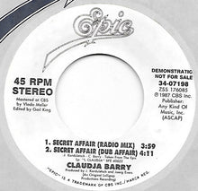 Load image into Gallery viewer, Claudja Barry : Secret Affair (7", Single, Promo)