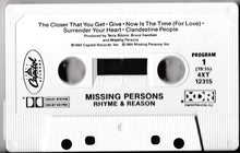 Load image into Gallery viewer, Missing Persons : Rhyme &amp; Reason (Cass, Album, Dol)