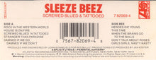 Load image into Gallery viewer, Sleeze Beez : Screwed Blued &amp; Tattooed (Cass, Album, Dol)
