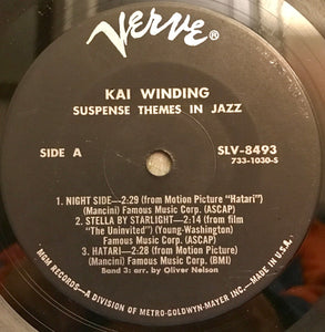 Kai Winding : Suspense Themes In Jazz (7", Jukebox)