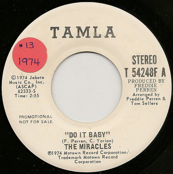 The Miracles : Do It Baby (7