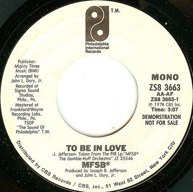 MFSB : To Be In Love (7