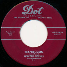 Load image into Gallery viewer, Nervous Norvus : Transfusion (7", Single, Ind)