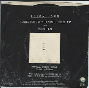 Elton John : I Guess That's Why They Call It The Blues (7", Single)