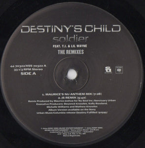 Destiny's Child Feat. T.I. & Lil Wayne : Soldier / Lose My Breath (The Remixes) (12")