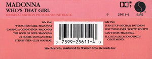 Madonna : Who's That Girl (Original Motion Picture Soundtrack) (Cass, Album, Dol)