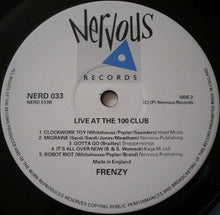 Load image into Gallery viewer, Frenzy (3) : Live At The 100 Club (LP, Album)