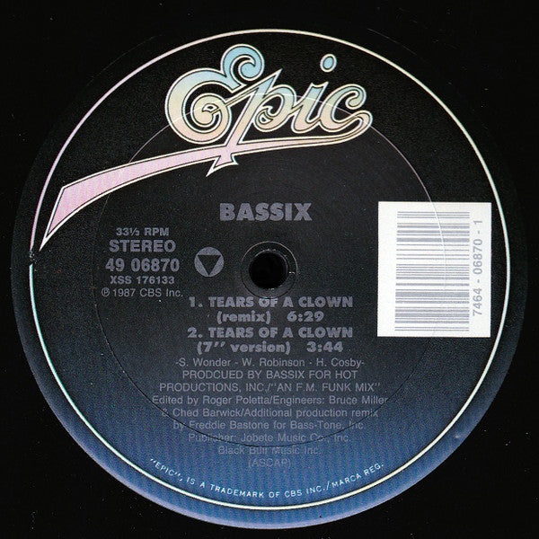 Bassix : Tears Of A Clown / Fake 'N' Move (12