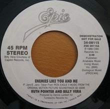 Load image into Gallery viewer, Ruth Pointer &amp; Billy Vera : Enemies Like You  &amp; Me (7&quot;, Promo)