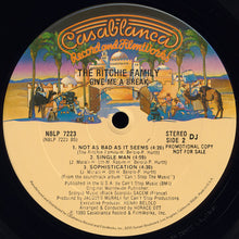Load image into Gallery viewer, The Ritchie Family : Give Me A Break (LP, Album, Promo)
