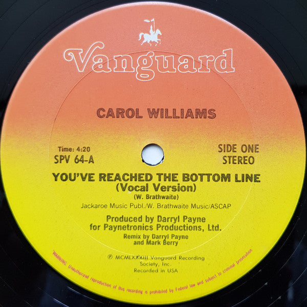 Carol Williams : You've Reached The Bottom Line (12