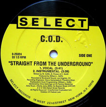 Load image into Gallery viewer, C.O.D. (4) : Straight From The Underground / Crime Don&#39;t Pay (12&quot;, Maxi)