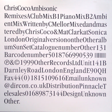 Chris Coco : Ambisonic (12