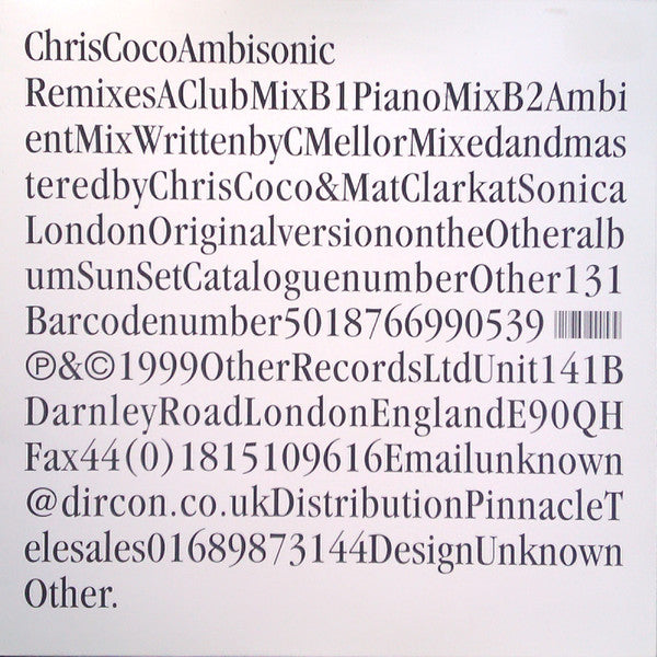 Chris Coco : Ambisonic (12