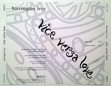 Load image into Gallery viewer, Barrington Levy : Vice Versa Love (CD, Single, Promo)