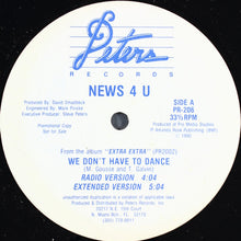 Load image into Gallery viewer, News 4 U : We Don&#39;t Have To Dance (12&quot;, Promo)