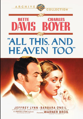 All This and Heaven Too - DVD - 1940 Bette Davis, Charles Boyer