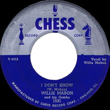 Load image into Gallery viewer, Willie Mabon and His Combo : I Don't Know / Worry Blues (7", Single)