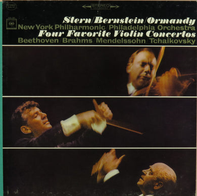 Isaac Stern With Leonard Bernstein, Eugene Ormandy, The New York Philharmonic Orchestra, The Philadelphia Orchestra : Four Favorite Violin Concertos (3xLP + Box, Comp)