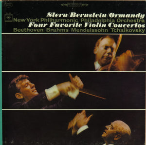 Isaac Stern With Leonard Bernstein, Eugene Ormandy, The New York Philharmonic Orchestra, The Philadelphia Orchestra : Four Favorite Violin Concertos (3xLP + Box, Comp)