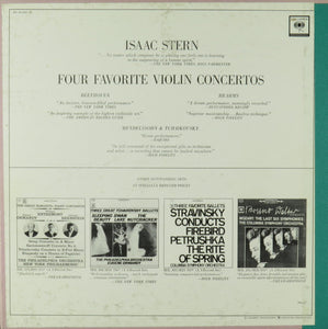 Isaac Stern With Leonard Bernstein, Eugene Ormandy, The New York Philharmonic Orchestra, The Philadelphia Orchestra : Four Favorite Violin Concertos (3xLP + Box, Comp)