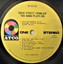 Load image into Gallery viewer, Back Street Crawler : The Band Plays On (LP, Album)