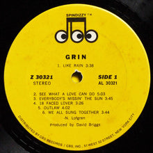 Load image into Gallery viewer, Grin : Grin (LP, Album, Ter)