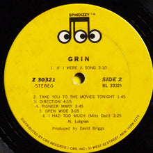 Load image into Gallery viewer, Grin : Grin (LP, Album, Ter)