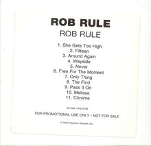 Load image into Gallery viewer, Rob Rule : Rob Rule (CD, Album, Promo)