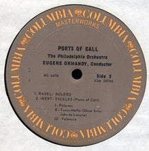 Load image into Gallery viewer, Maurice Ravel / Jacques Ibert / Claude Debussy / Emmanuel Chabrier - The Philadelphia Orchestra, Eugene Ormandy : Ports Of Call (LP, RE)