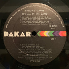 Load image into Gallery viewer, Tyrone Davis : It&#39;s All In The Game (LP, Album)
