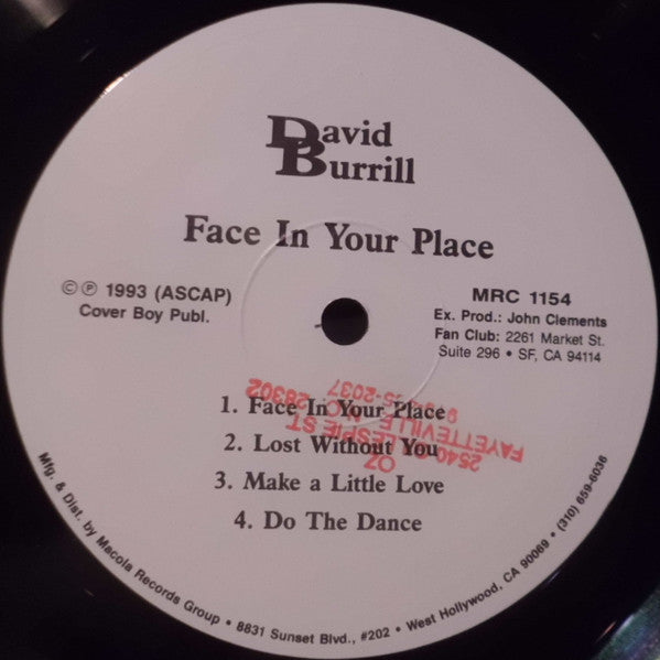 David Burrill : Face In Your Place (12