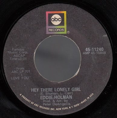Eddie Holman : Hey There Lonely Girl (7