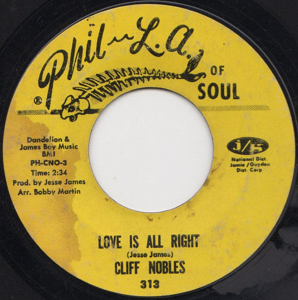 Cliff Nobles : Love Is All Right (7
