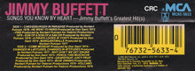 Load image into Gallery viewer, Jimmy Buffett : Songs You Know By Heart - Jimmy Buffett&#39;s Greatest Hit(s) (Cass, Comp, Club, Dol)