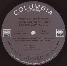 Load image into Gallery viewer, Sergei Vasilyevich Rachmaninoff, Philippe Entremont, Eugene Ormandy Conducts The Philadelphia Orchestra : Piano Concerto Nos. 1 And 4 (LP)