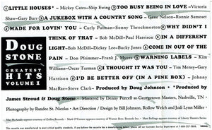 Doug Stone : Greatest Hits Volume 1 (Cass, Comp)