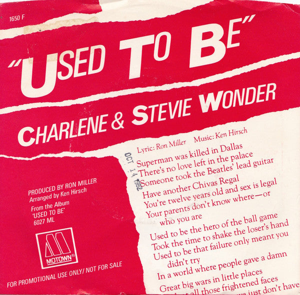 Charlene & Stevie Wonder : Used To Be (7