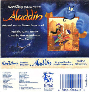 Alan Menken, Howard Ashman, Tim Rice : Aladdin (Original Motion Picture Soundtrack) (Cass, Album)