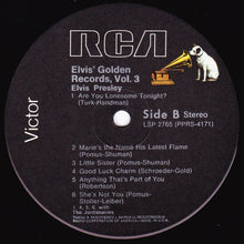 Load image into Gallery viewer, Elvis Presley : Elvis' Golden Records, Vol. 3 (LP, Comp, RE, Bla)