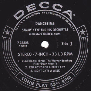 Sammy Kaye And His Orchestra : Dancetime (7", Jukebox)