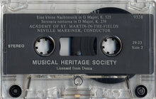 Load image into Gallery viewer, Wolfgang Amadeus Mozart - The Academy Of St. Martin-in-the-Fields / Sir Neville Marriner : Eine Kleine Nachtmusik / Sernata Notturna / Sinfonia Concertante (Cass, Album, RE, Cle)