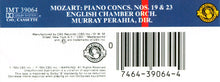 Load image into Gallery viewer, Wolfgang Amadeus Mozart, Murray Perahia, English Chamber Orchestra : Piano Concerti No. 19, K.459 &amp; No. 23, K.488 (Cass, Album, Dol)