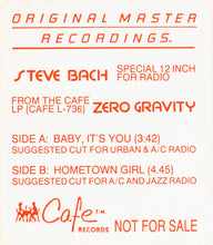 Load image into Gallery viewer, Steve Bach : Zero Gravity (12&quot;, Ltd, Promo, S/Edition)