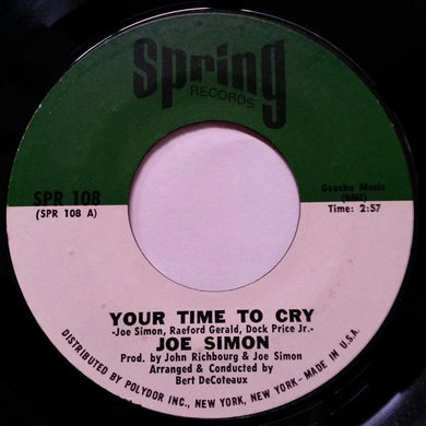 Joe Simon : Your Time To Cry  (7