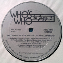 Load image into Gallery viewer, Lionel Hampton : Who's Who In Jazz Presents: Lionel Hampton (LP, Album)
