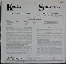 Load image into Gallery viewer, Zoltán Kodály / Igor Stravinsky / Ferenc Fricsay, RIAS Symphonie-Orchester Berlin : Kodaly - Hàry Jànos Suite / Stravinsky - Divertimento (Suite De Ballet "Le Baiser De La Fee") (LP, Mono, Promo)