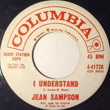 Load image into Gallery viewer, Jean Sampson : I Understand / Summer Rain (7", Single, Promo)
